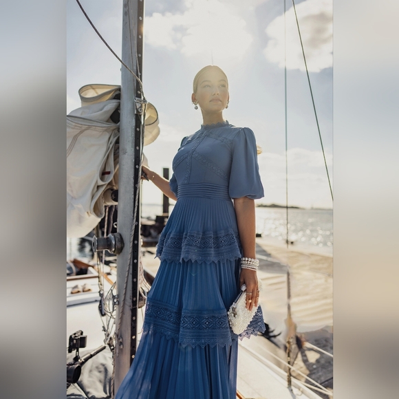 Lace Pleated Tier Dress. Sold-out online! - Picture 3 of 8